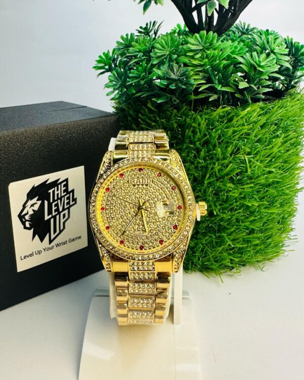 Luxury Diamond-Studded Gold Watch
